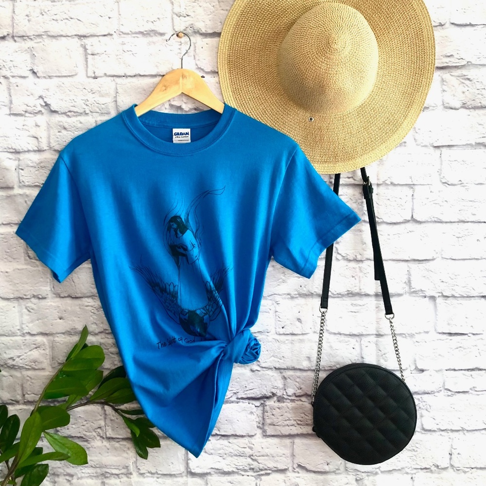 Spirit of God T-Shirt, Religious Shirt, Faith Clothing, Trendy Shirt - Blue